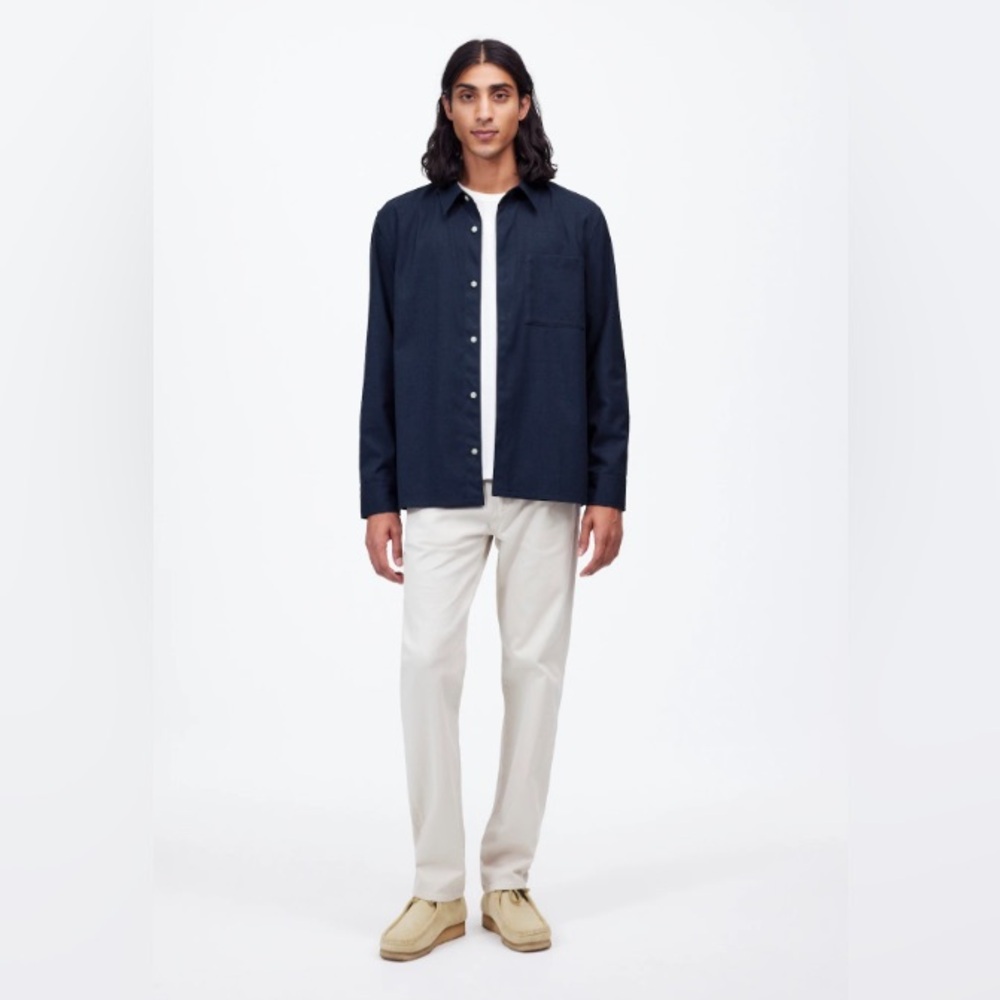 Madewell "Twill Easy Fit Long Sleeve Shirt"